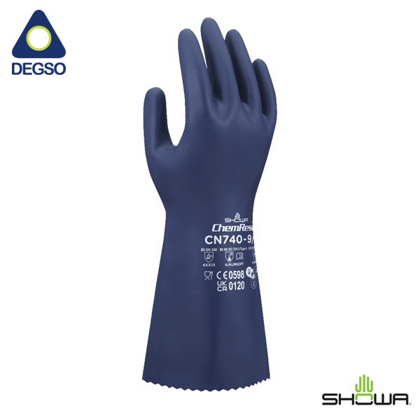 Guante de nitrilo biodegradable para quimicos SHOWA® CN740