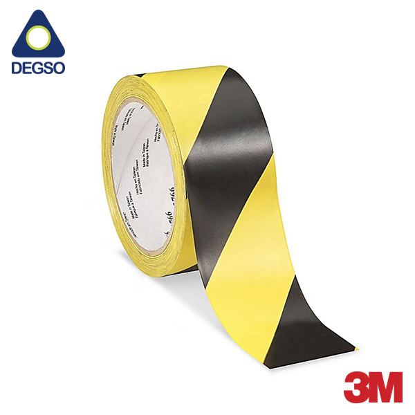 Cinta amarillo y negro 3M™ 766 (caja de 24 rollos de 2&quot; x 36 yardas)