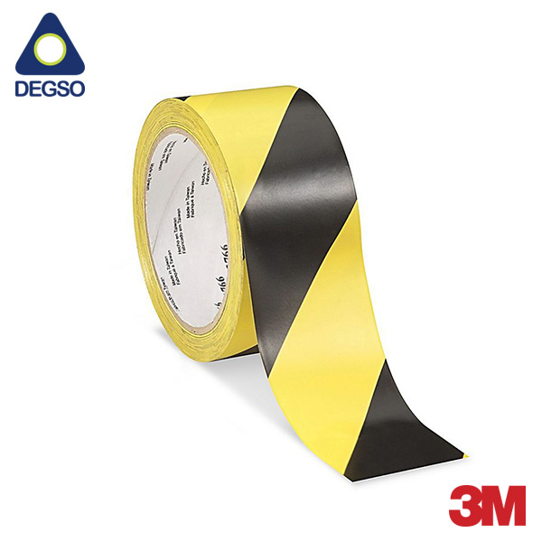 Cinta amarillo y negro 3M™ 766 (caja de 24 rollos de 2" x 36 yardas)