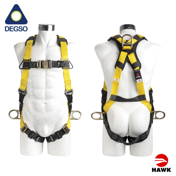 Arnés 4 anillos en H acolchado en espalda HAWK® 452GP