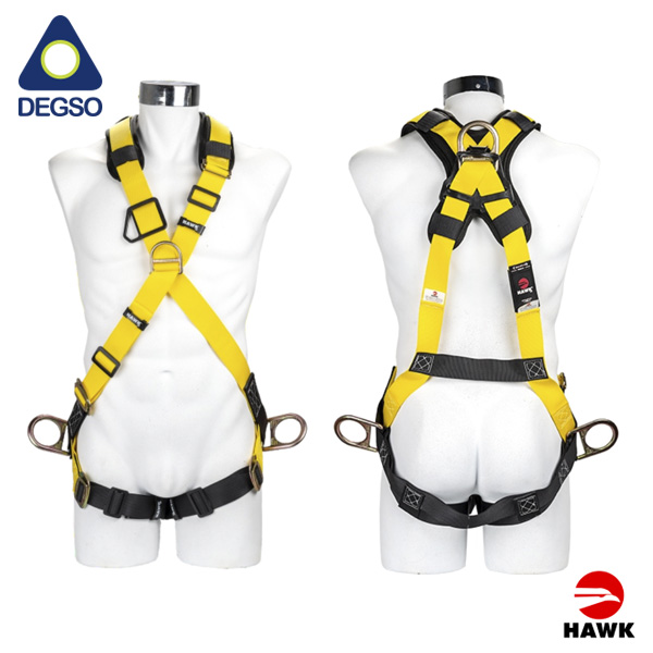 Arnés en X 4 anillos acolchado en espalda HAWK® 412XGP anillo frontal textil