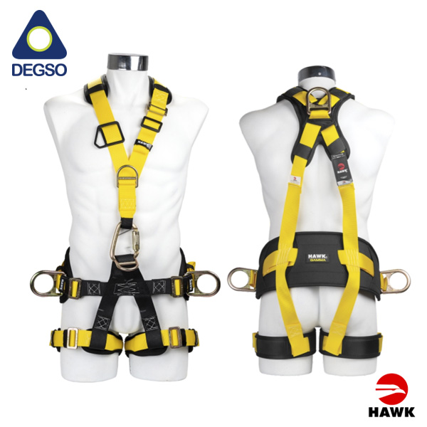 Arnés 5 anillos en y con acolchado en espalda HAWK® 403