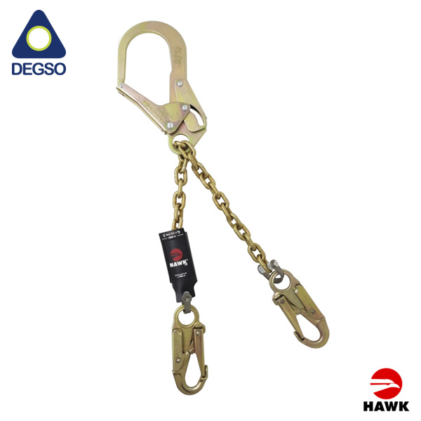 Eslinga de posicionamiento de cadena sin gancho giratorio y conector de 60 cm de diámetro de apertura longitud 0,6 m cumple EN 354:2011