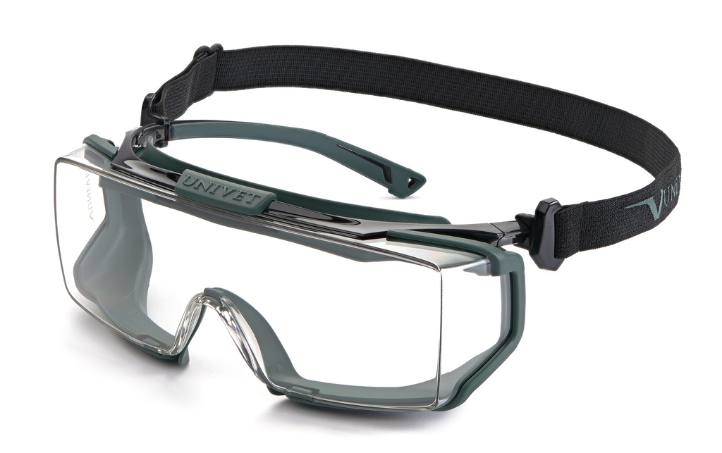 Sobregafa Univet 5X2 clara Hybrid con banda y recubrimiento VPLUS UV400