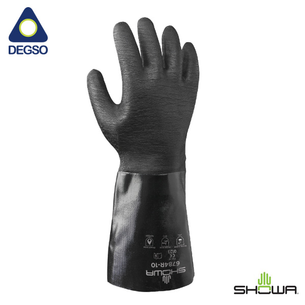 Guantes de neopreno reforzado sobre algodón 14&quot;