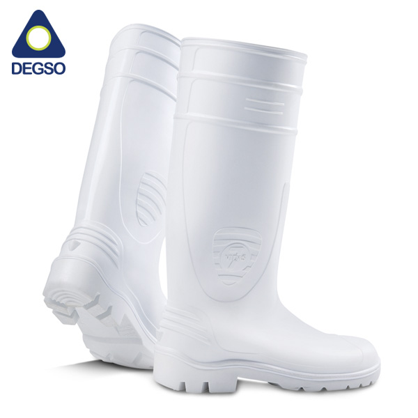 Bota Blanca De Caucho Con Puntera De Protección