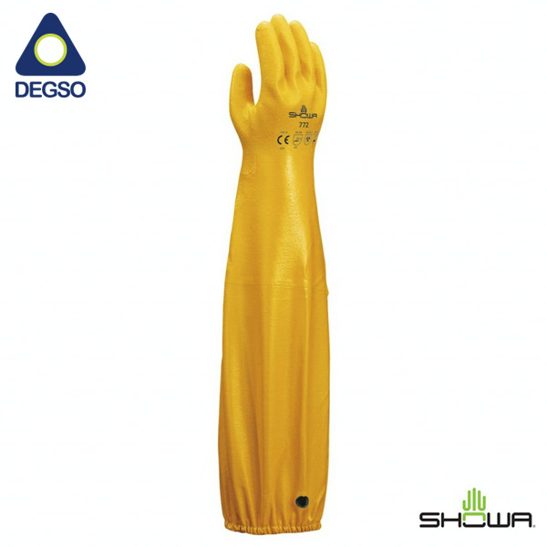 Guantes de nitrilo sobre algodón 26&quot;