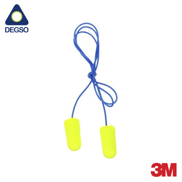 Tapón auditivo descartable con cordón 3M™ E-A-Rsoft™ Yellow Neons™ 311-1250