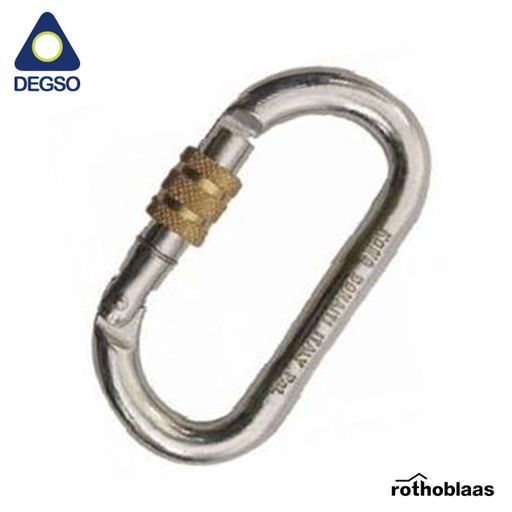 Mosquetón de aluminio/acero simétrico con cierre manual -CLASTE