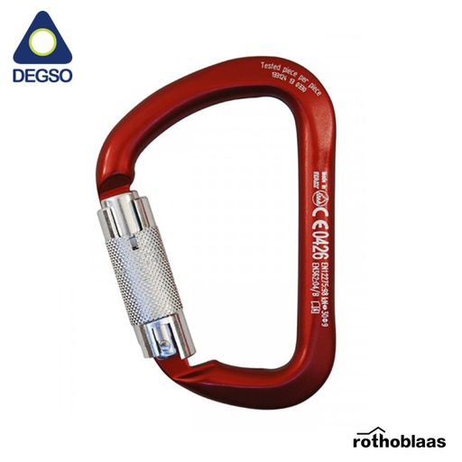 Mosquetón de aluminio tipo D cierre automático XXLALU