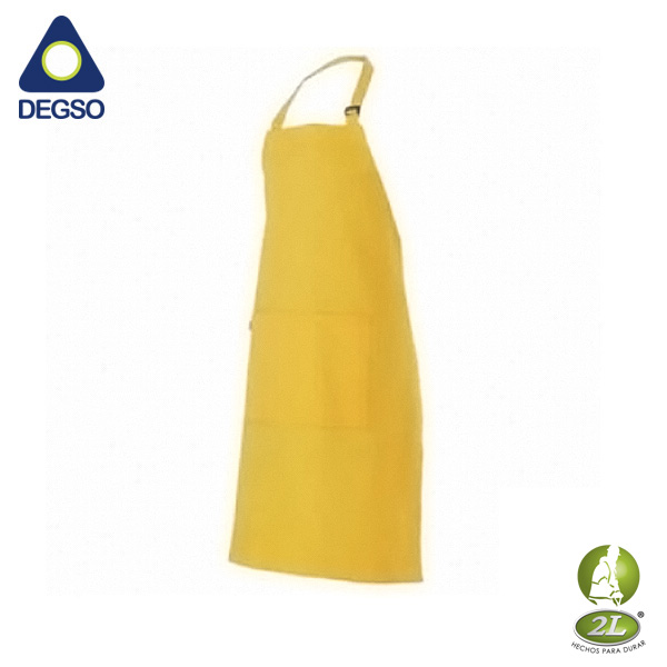 Delantal impermeable industrial amarillo calibre 14