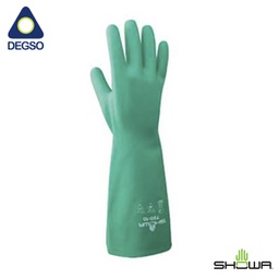 Guante de nitrilo con forro de algodón para químicos SHOWA® 730 (funda de 12 pares)