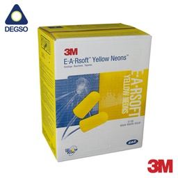 [3M311-1250B] Tapón auditivo descartable con cordón 3M™ E-A-Rsoft™ Yellow Neons™ 311-1250 (caja de 200 pares)