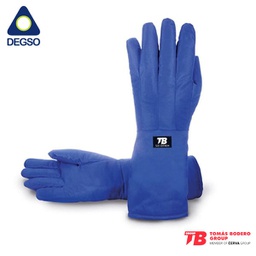 Guante con protección criogénica azul 70cm