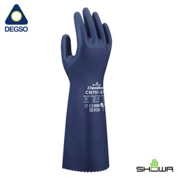 Guante de nitrilo biodegradable para químicos SHOWA® CN751