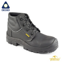[TRR4551-40] Botín de cuero negro punta composite planta PU con plantilla kevlar 4551