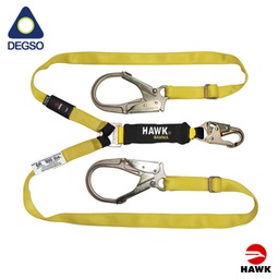 [HAWK671AC-STD] Eslinga de vida de doble brazo regulable, (1,35 m a 1,8 m.) ANSI Z359.13-2013