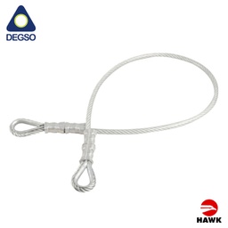 [HAWK921-3FT] Eslinga de anclaje de acero galvanizado semiflexible con recubrimiento de vinil, 3 pies cumple ANSI Z359.18-2017