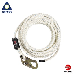 [HAWK101PDC-66FT] Cuerda semi-estática de POLYDAC 5/8 de pulgada de diámetro y 66 pies (20 m) de largo