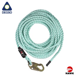 [HAWK101PSC-66FT] Cuerda semi-estática de POLYSTEEL 5/8 de pulgada de diámetro y 66 pies (20 m) de largo
