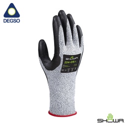 Guante anticorte y resistente al calor con palma de espuma de nitrilo SHOWA® 234 (paquete de 12 pares)